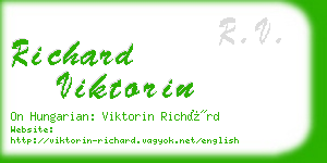 richard viktorin business card